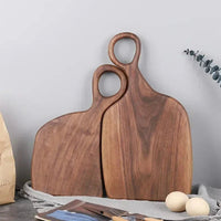 Hölzerne Schneidebrett-Set | Nussbaum | 2-teilig | Massiv | Handwäsche-Luzern Mode
