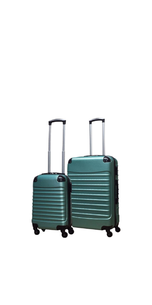 Grünes Kofferset | 2-Teilig | Handgepäck | L-Koffer | ABS | Robust-Luzern Mode