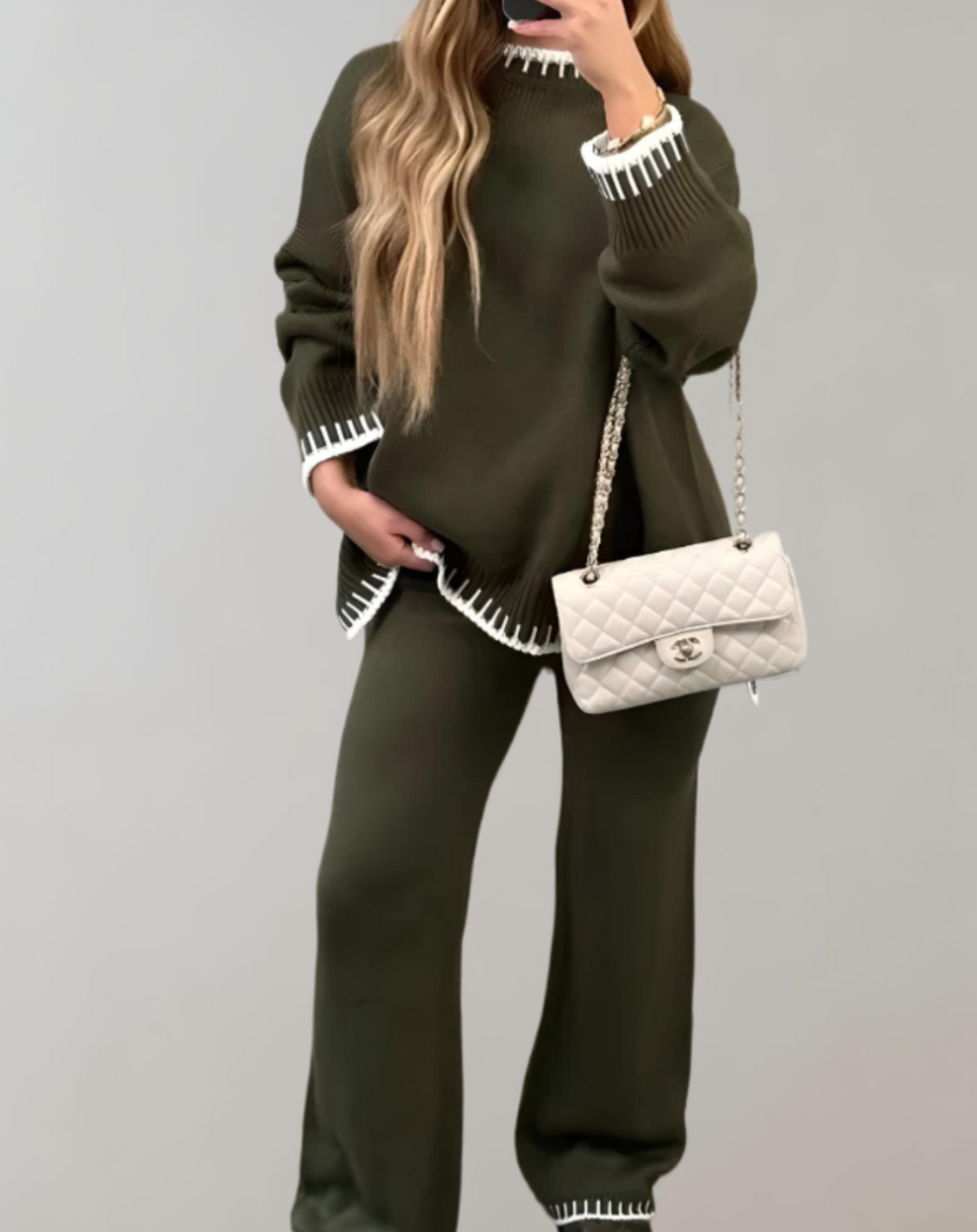 Damen Zweiteiler Set - Stilvoll und Bequem für Alltag-Grün-S-Luzern Mode