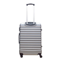 Silberes Kofferset | 2-Teilig | Urlaubreise | Handgepäck | 4 Rollen-Luzern Mode