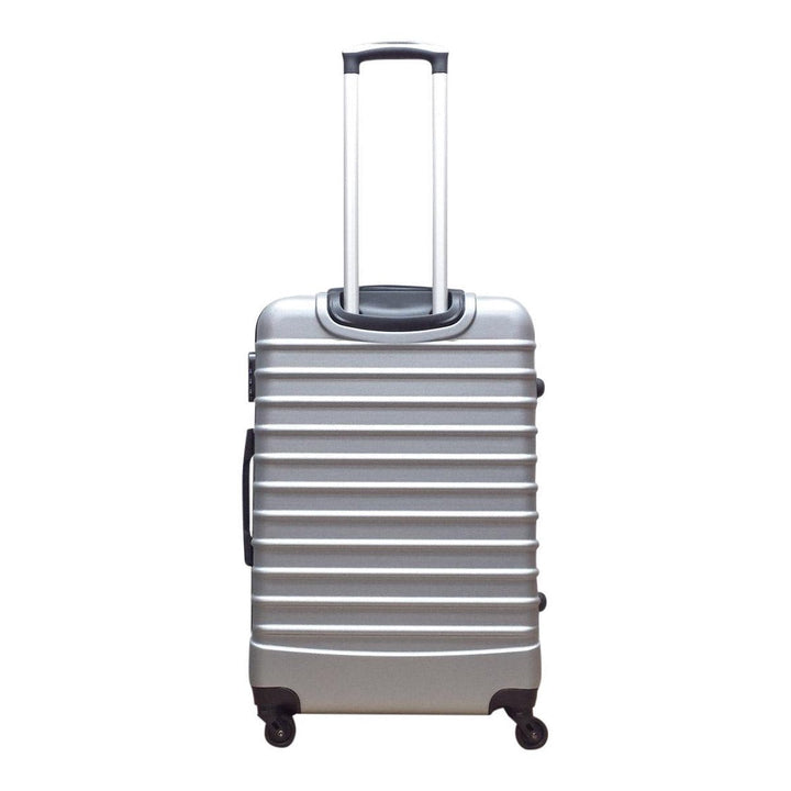 Silberes Kofferset | 2-Teilig | Urlaubreise | Handgepäck | 4 Rollen-Luzern Mode