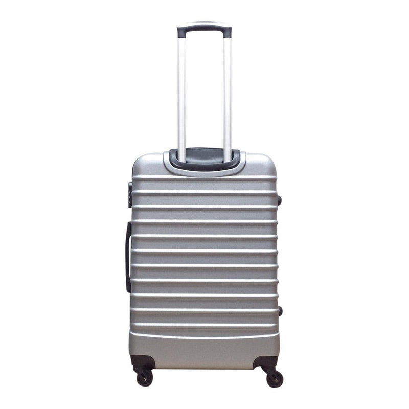 Silberes Kofferset | 2-Teilig | Urlaubreise | Handgepäck | 4 Rollen-Luzern Mode