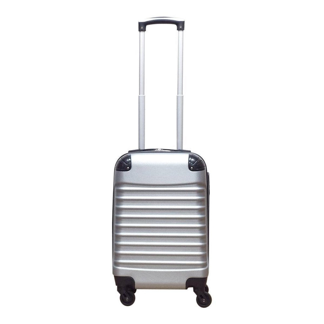 Silberes Kofferset | 2-Teilig | Urlaubreise | Handgepäck | 4 Rollen-Luzern Mode