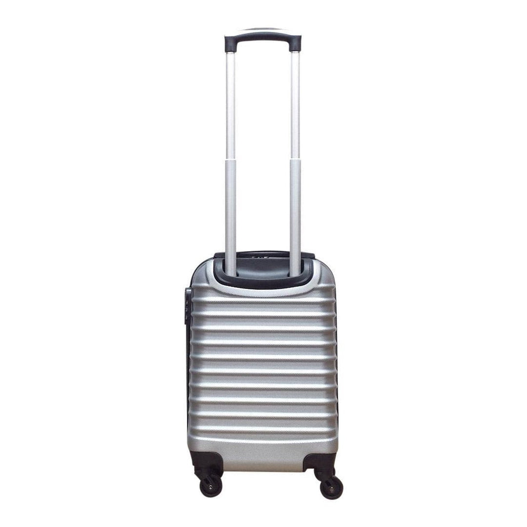 Silberes Kofferset | 2-Teilig | Urlaubreise | Handgepäck | 4 Rollen-Luzern Mode