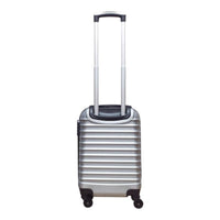 Silberes Kofferset | 2-Teilig | Urlaubreise | Handgepäck | 4 Rollen-Luzern Mode