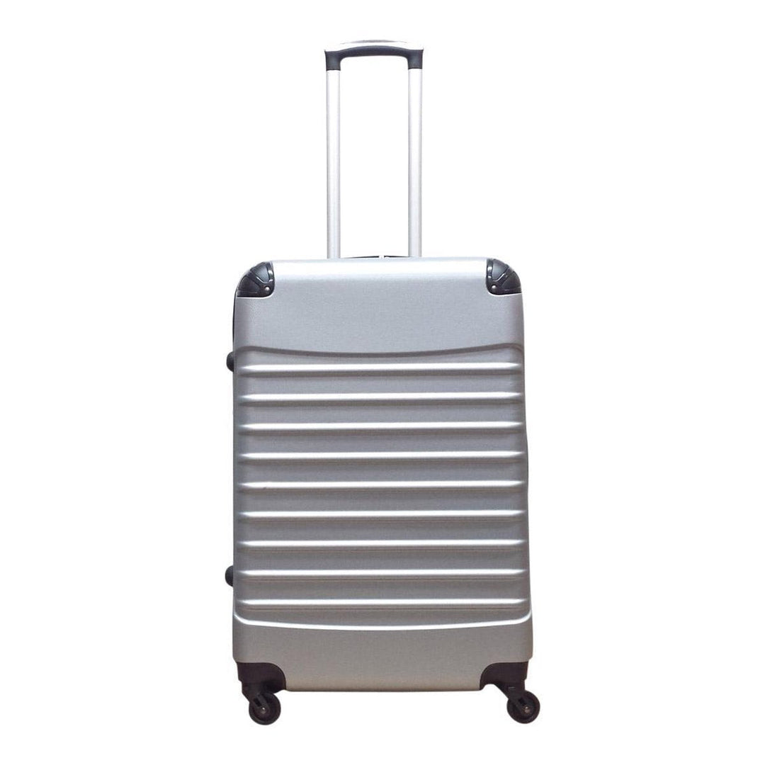 Silberes Kofferset | 2-Teilig | Urlaubreise | Handgepäck | 4 Rollen-Luzern Mode