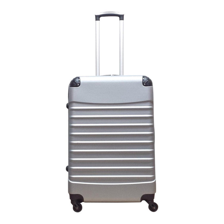 Silberes Kofferset | 2-Teilig | Urlaubreise | Handgepäck | 4 Rollen-Luzern Mode