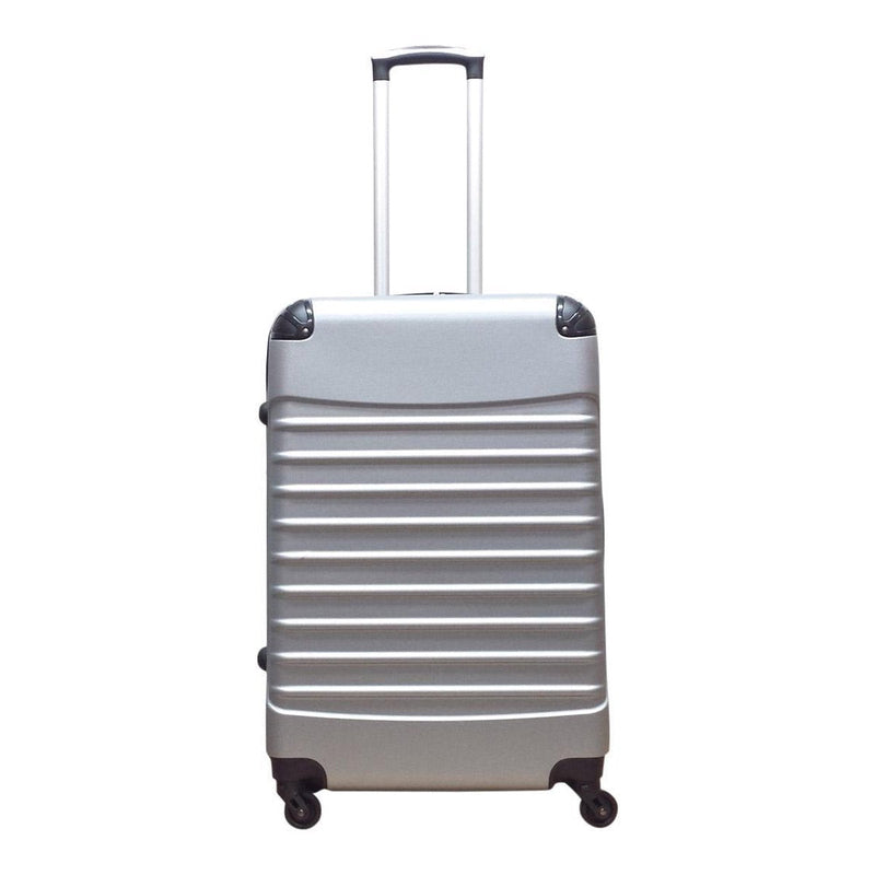 Silberes Kofferset | 2-Teilig | Urlaubreise | Handgepäck | 4 Rollen-Luzern Mode