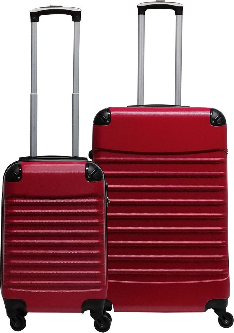 Rotes Kofferset | Hartschale | 2-Teilig | Handgepäck | Urlaubkoffer-Luzern Mode