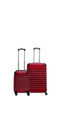 Rotes Kofferset | Hartschale | 2-Teilig | Handgepäck | Urlaubkoffer-Luzern Mode
