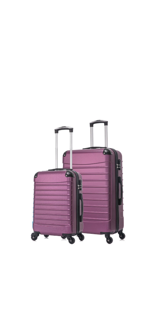 Hartschalen-Kofferset | 2-Teilig | Rosa | XL | Robust | Leicht | ABS-Luzern Mode