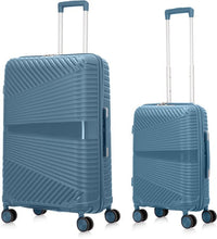 Hartschalen-Kofferset | 2-Teilig | Unifarbe | Stoßfest | Leicht-Blau-2x S (39 L)-Luzern Mode
