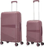 Hartschalen-Kofferset | 2-Teilig | Unifarbe | Stoßfest | Leicht-Rosa-2x S (39 L)-Luzern Mode