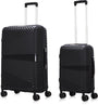 Hartschalen-Kofferset | 2-Teilig | Unifarbe | Stoßfest | Leicht-Schwarz-2x S (39 L)-Luzern Mode