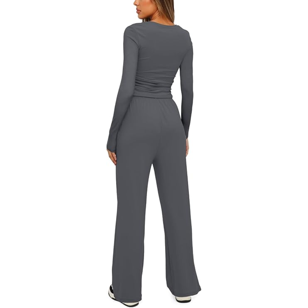 Damen Langarm Jogginganzug - Bequemer Freizeitanzug-Luzern Mode