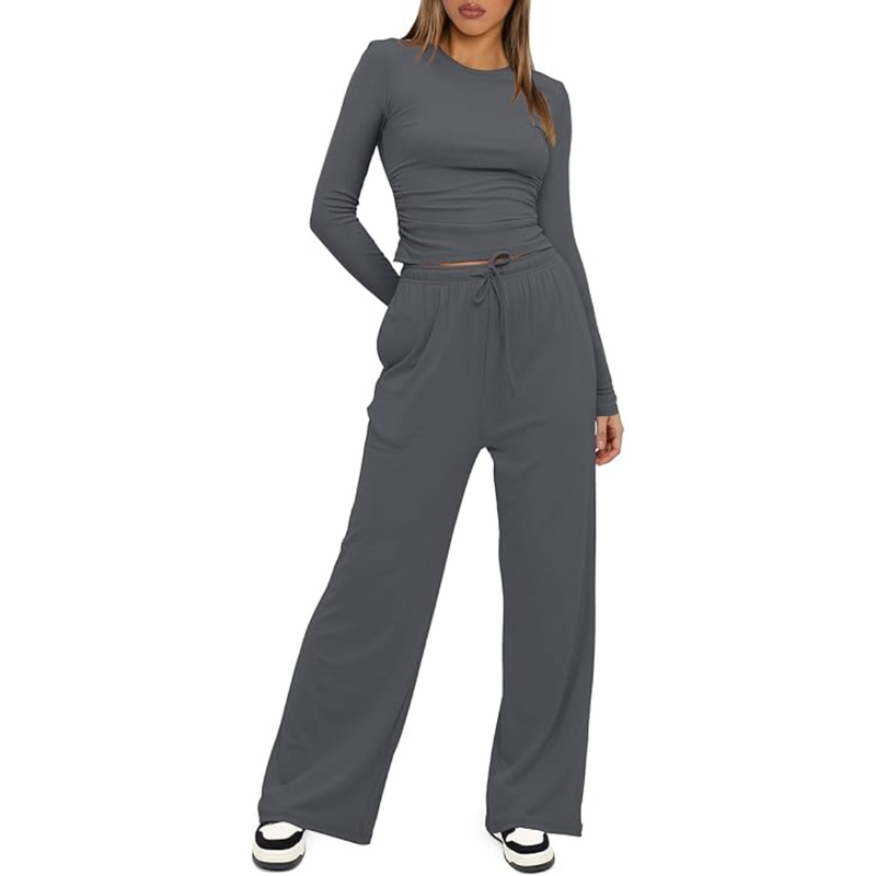 Damen Langarm Jogginganzug - Bequemer Freizeitanzug-Luzern Mode