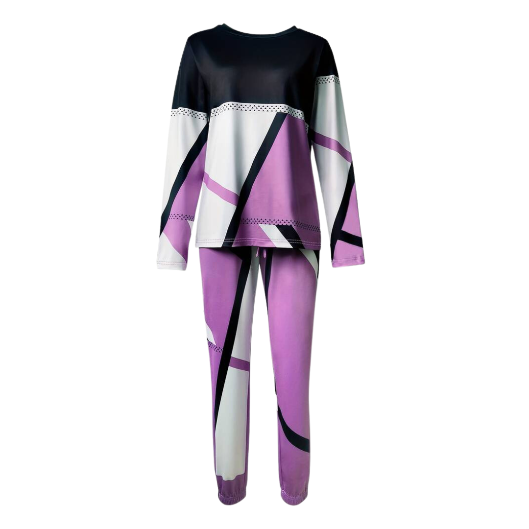 Herren Jogginganzug Set mit Geometrischem Muster Design-Luzern Mode