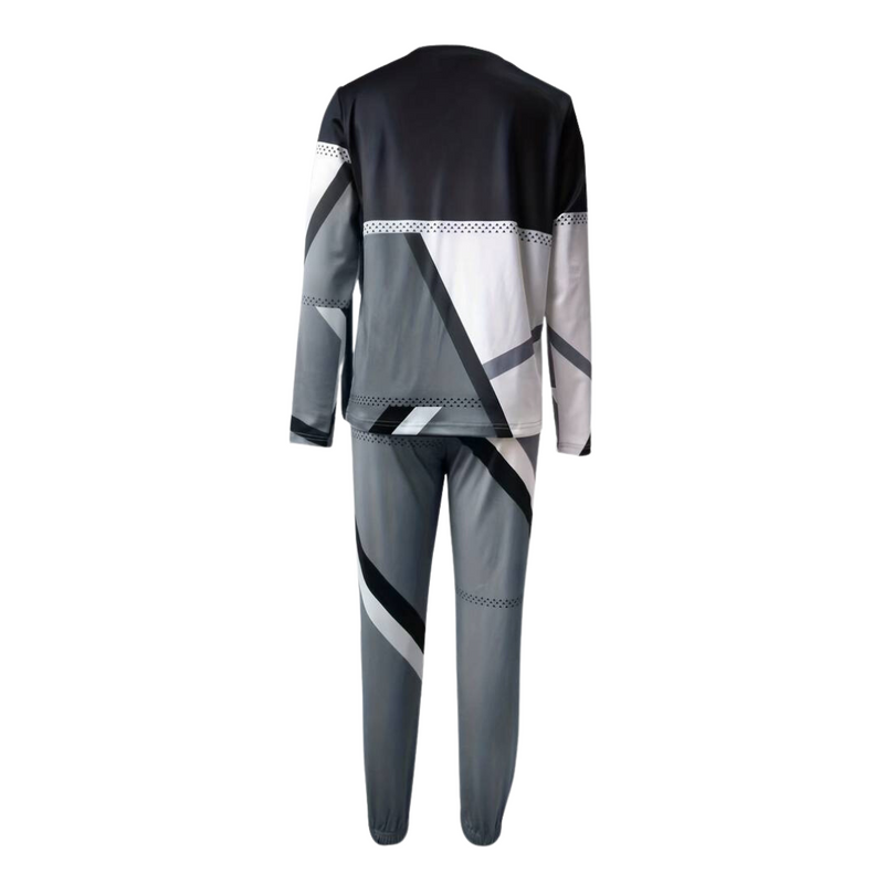 Herren Jogginganzug Set mit Geometrischem Muster Design-Luzern Mode