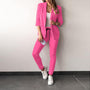 Damenanzug | 2-teilig | Stretch | Hose | Sakko | Uni | Slim Fit-Rosa-S-Luzern Mode