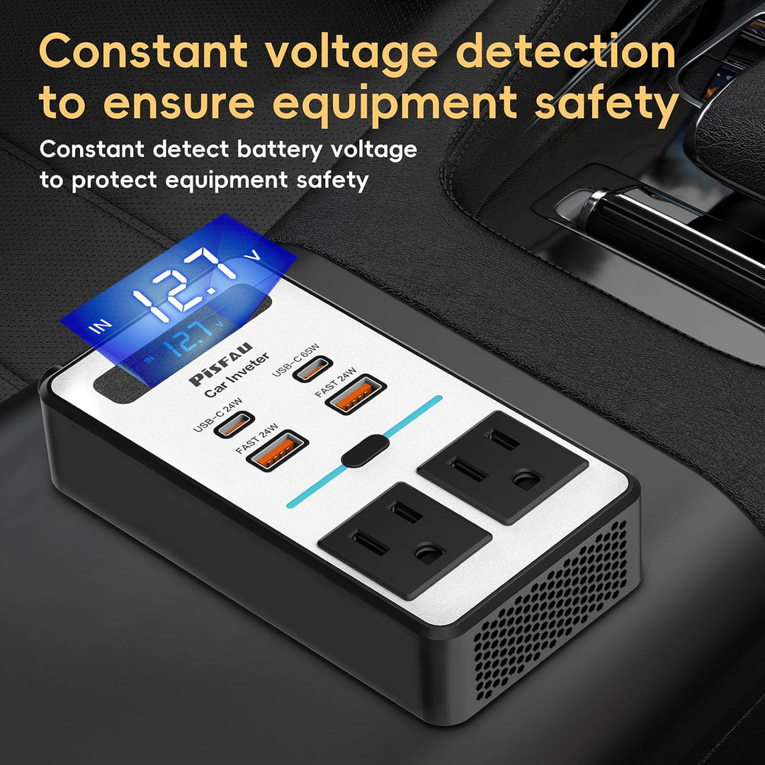 Auto-Wechselrichter | 220V 200W USB Praktisch Kompakt Tragbar Langlebig-Luzern Mode