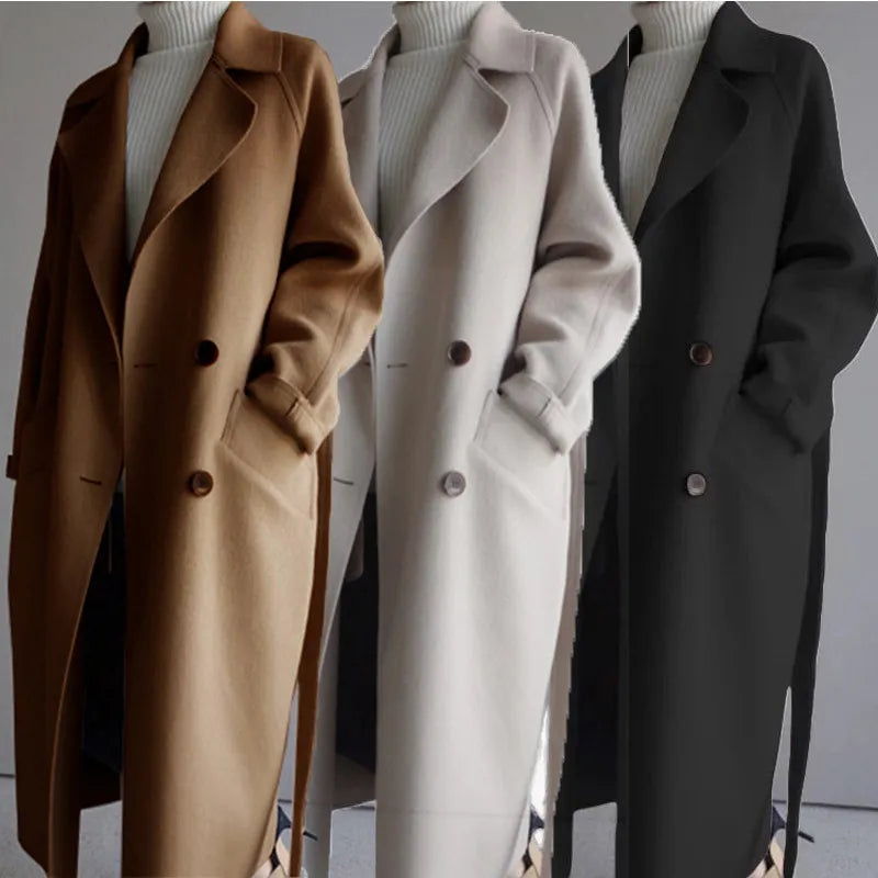 Lange Woll Damenmantel - Isolde