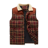 Herren Outdoor Bodywarmer mit Karomuster & Stehkragen – Lennart