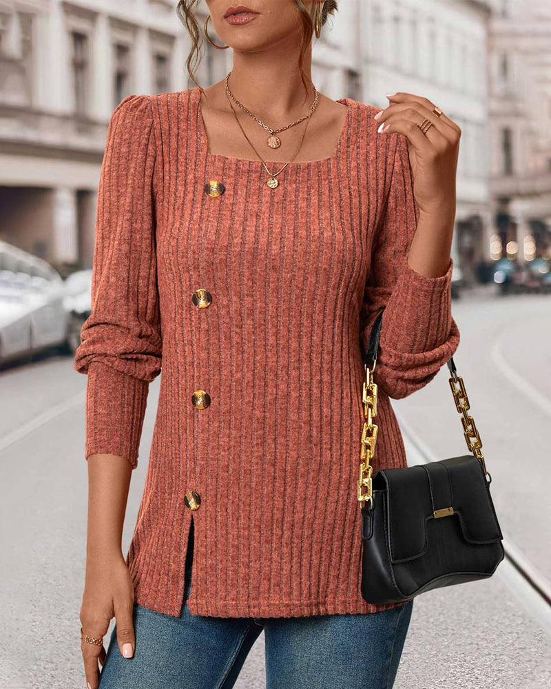 Stricktop für Damen mit Knöpfen – Mireille