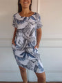 Bequemes Kleid mit Rundhalsausschnitt – Valentina