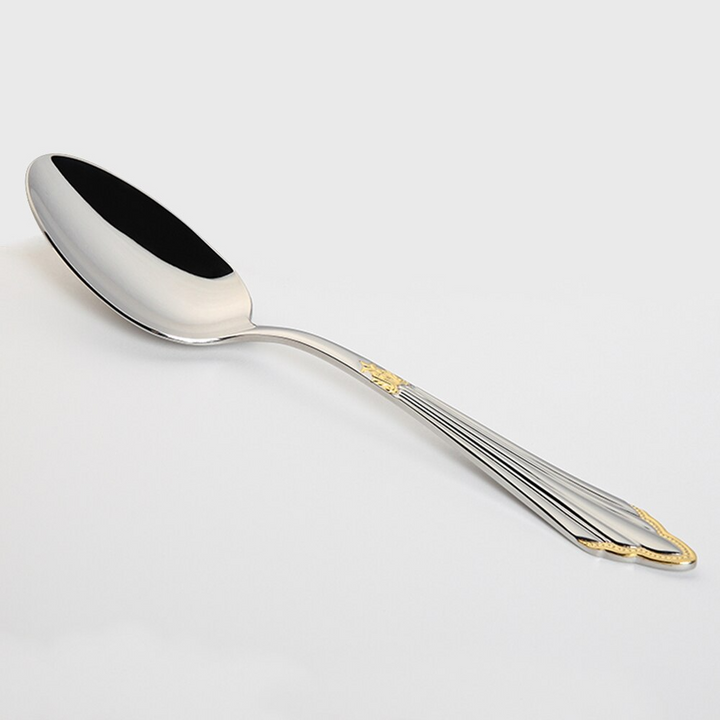 Besteckset | Goldveredelung | Luxus | Edelstahl | Stilvoll | Langlebig | 24-teilig | 48-teilig-Luzern Mode