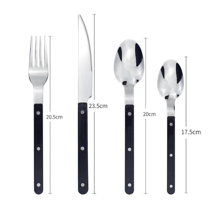 Besteckset | 24-teilig | Bistro | Stilvoll | Langlebig | Edelstahl | Modern-Luzern Mode