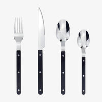 Besteckset | 24-teilig | Bistro | Stilvoll | Langlebig | Edelstahl | Modern-Schwarz-Luzern Mode