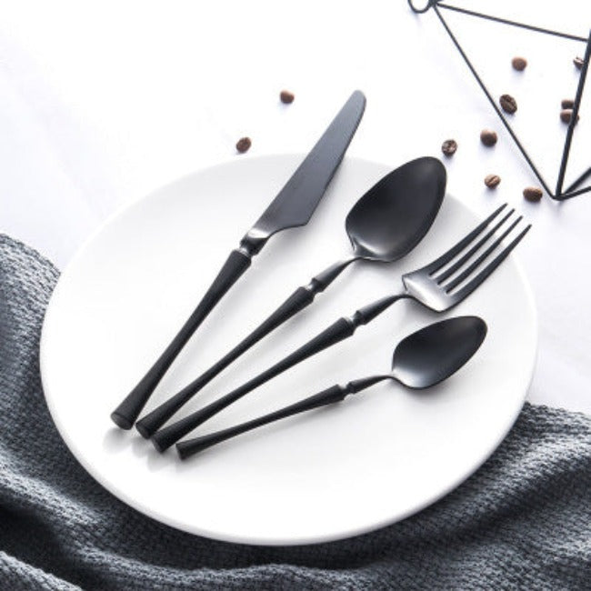 Besteckset | 24-teilig | Edelstahl | Stilvoll | Messer | Gabel | Löffel | Teelöffel-Luzern Mode