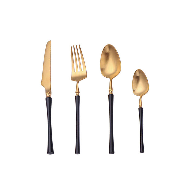 Besteckset | 24-teilig | Edelstahl | Stilvoll | Messer | Gabel | Löffel | Teelöffel-Luzern Mode