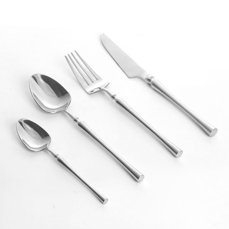 Besteckset | 24-teilig | Edelstahl | Stilvoll | Messer | Gabel | Löffel | Teelöffel-Luzern Mode