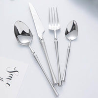Besteckset | 24-teilig | Edelstahl | Stilvoll | Messer | Gabel | Löffel | Teelöffel-Luzern Mode