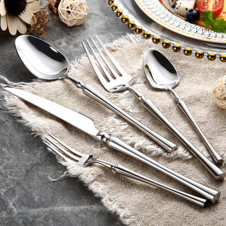 Besteckset | 24-teilig | Edelstahl | Stilvoll | Messer | Gabel | Löffel | Teelöffel-Luzern Mode