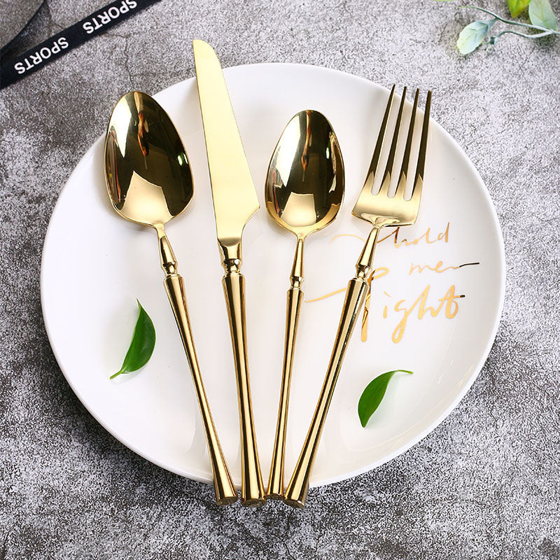 Besteckset | 24-teilig | Edelstahl | Stilvoll | Messer | Gabel | Löffel | Teelöffel-Luzern Mode