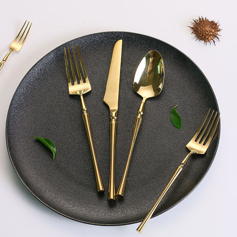 Besteckset | 24-teilig | Edelstahl | Stilvoll | Messer | Gabel | Löffel | Teelöffel-Luzern Mode