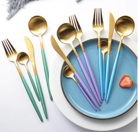 Besteckset | 24-teilig | Edelstahl | Stilvoll | Komplett | Luxus | Messer | Gabel | Löffel-Luzern Mode
