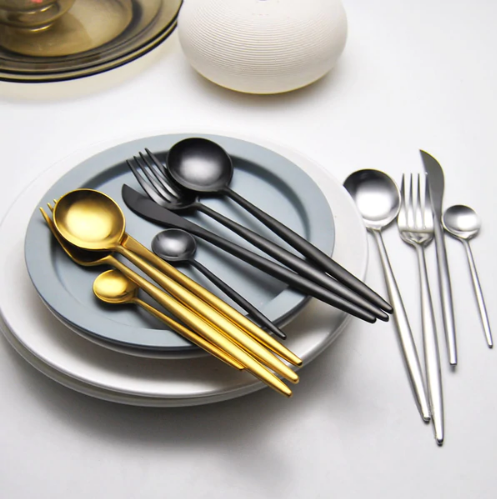 Besteckset | 24-teilig | Edelstahl | Stilvoll | Komplett | Luxus | Messer | Gabel | Löffel-Luzern Mode