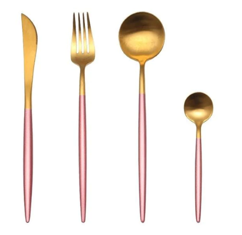Besteckset | 24-teilig | Edelstahl | Stilvoll | Komplett | Luxus | Messer | Gabel | Löffel-Luzern Mode