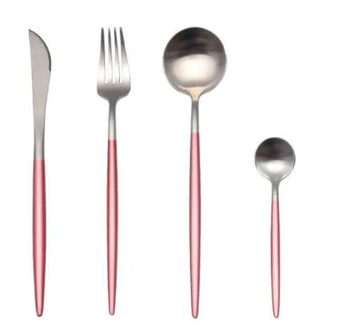 Besteckset | 24-teilig | Edelstahl | Stilvoll | Komplett | Luxus | Messer | Gabel | Löffel-Luzern Mode