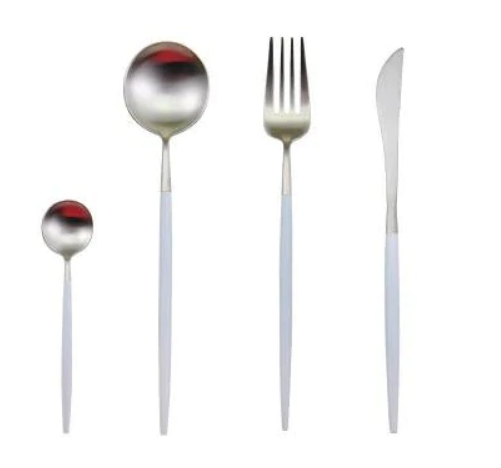 Besteckset | 24-teilig | Edelstahl | Stilvoll | Komplett | Luxus | Messer | Gabel | Löffel-Luzern Mode