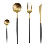 Besteckset | 24-teilig | Edelstahl | Stilvoll | Komplett | Luxus | Messer | Gabel | Löffel-Luzern Mode
