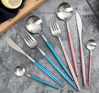 Besteckset | 24-teilig | Edelstahl | Stilvoll | Komplett | Luxus | Messer | Gabel | Löffel-Luzern Mode