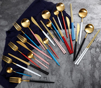 Besteckset | 24-teilig | Edelstahl | Stilvoll | Komplett | Luxus | Messer | Gabel | Löffel-Luzern Mode