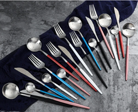 Besteckset | 24-teilig | Edelstahl | Stilvoll | Komplett | Luxus | Messer | Gabel | Löffel-Luzern Mode