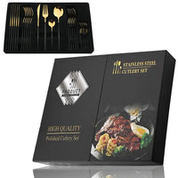 Besteckset | Edelstahl | 24-teilig | Komplett | Luxuriös | Geschenk | 4-Personen-Luzern Mode