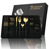 Besteckset | Edelstahl | 24-teilig | Komplett | Luxuriös | Geschenk | 4-Personen-Luzern Mode