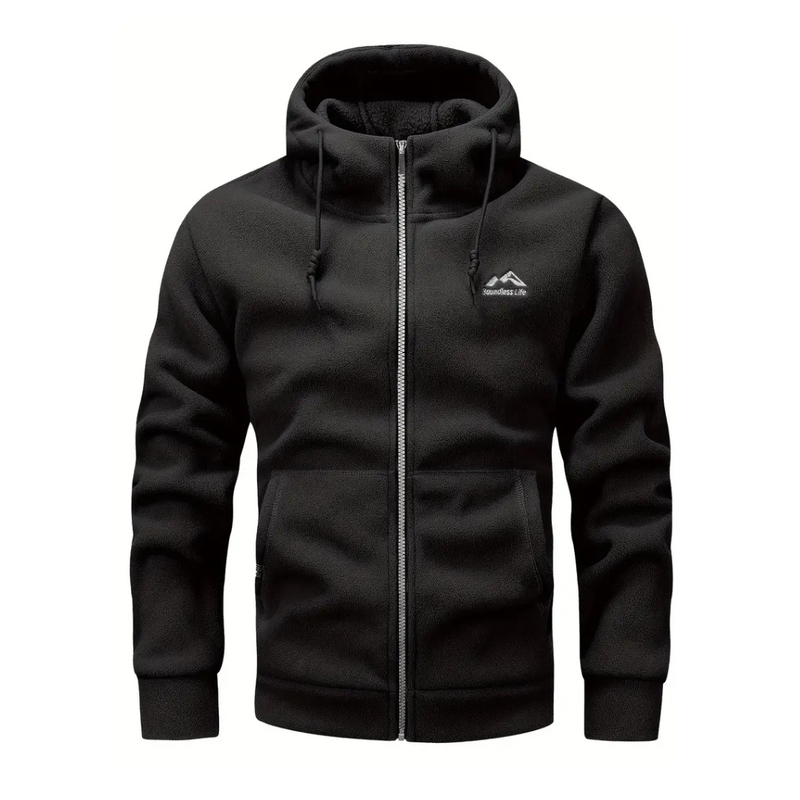 Herren Fleecejacke mit Kapuze & Reißverschluss – Sören